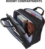 KROSER Laptop Bag Premium Laptop Briefcase Fits Up to 17.3 Inch Laptop Expandable Water-Repellent Shoulder Messenger Bag Computer Bag with RFID Pockets for Travel/Business/School/Men/Women-Black - Image 6